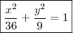 \boxed{\frac{x^2}{36} + \frac{y^2}{9} = 1}