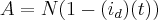 A=N(1-({i}_{d})(t)) A=N(1-({i}_{d})(t))