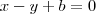 x-y+b=0