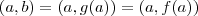 (a,b) = (a,g(a)) = (a,f(a)) (a,b) = (a,g(a)) = (a,f(a))