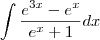 \int\frac{e^{3x}-e^x}{e^x+1}dx
