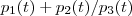 p_1(t) + p_2(t)/p_3(t) p_1(t) + p_2(t)/p_3(t)