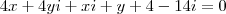 4x+4yi+xi+y+4-14i=0