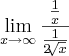 \lim_{x\rightarrow\infty} \frac{\frac{1}{x}}{\frac{1}{2\sqrt[]{x}}}