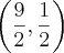 \left( \frac{9}{2},\frac{1}{2}\right) \left( \frac{9}{2},\frac{1}{2}\right)
