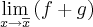 \lim_{x\rightarrow \overline{x}}\,(f+g)