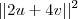 ||2u+4v||^2