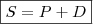 \boxed{S = P + D} \boxed{S = P + D}