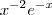 x^{-2}e^{-x} x^{-2}e^{-x}