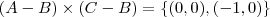 (A-B)\times (C-B)=\{(0,0),(-1,0)\} (A-B)\times (C-B)=\{(0,0),(-1,0)\}