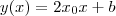 y(x) = 2x_0x+b y(x) = 2x_0x+b