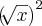 {(\sqrt[]{x})}^{2}