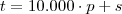 t = 10.000 \cdot p + s} t = 10.000 \cdot p + s}