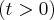 (t>0) (t>0)