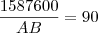 \frac{1587600}{AB}=90