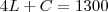 4L+C=1300 4L+C=1300