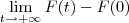 \lim_{t\to +\infty} F(t) - F(0)