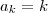 a_k=k a_k=k