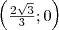 \begin{pmatrix}
\frac{2 \sqrt{3}}{3};0
\end{pmatrix} \begin{pmatrix}
\frac{2 \sqrt{3}}{3};0
\end{pmatrix}