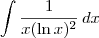 \int \frac{1}{x(\ln x)^2} \, dx \int \frac{1}{x(\ln x)^2} \, dx