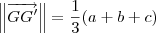 \left\|\overrightarrow{GG^\prime}\right\| = \frac{1}{3} (a+b+c) \left\|\overrightarrow{GG^\prime}\right\| = \frac{1}{3} (a+b+c)