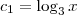 c_1 = \log_3 x c_1 = \log_3 x