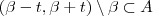 (\beta-t,\beta +t)\setminus{\beta} \subset A (\beta-t,\beta +t)\setminus{\beta} \subset A