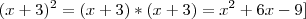 (x+3)^2=(x+3)*(x+3)=x^2+6x-9]