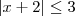 |x+2| \leq 3 |x+2| \leq 3