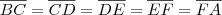 \overline{BC}=\overline{CD}=\overline{DE}=\overline{EF}=\overline{FA} \overline{BC}=\overline{CD}=\overline{DE}=\overline{EF}=\overline{FA}