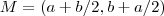 M=(a+b/2,b+a/2) M=(a+b/2,b+a/2)