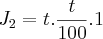 J_2 = t . \frac{t}{100} . 1 J_2 = t . \frac{t}{100} . 1