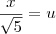 \dfrac{x}{\sqrt{5}} = u \dfrac{x}{\sqrt{5}} = u