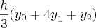 \frac{h}{3}({y}_{0}+{4y}_{1}+{y}_{2}) \frac{h}{3}({y}_{0}+{4y}_{1}+{y}_{2})