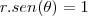 r.sen(\theta)=1 r.sen(\theta)=1