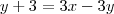 y+3=3x-3y y+3=3x-3y