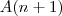 A(n+1) A(n+1)
