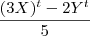 \frac{(3X)^t-2Y^t}{5} \frac{(3X)^t-2Y^t}{5}