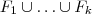 F_1 \cup \hdots \cup F_k F_1 \cup \hdots \cup F_k
