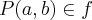 P(a,b)\in f P(a,b)\in f