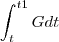 \int_{t}^{t1} G dt