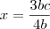 x=\frac{3bc}{4b}