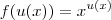 f(u(x)) = x^{u(x)} f(u(x)) = x^{u(x)}
