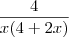\frac{4}{x(4+2x)} \frac{4}{x(4+2x)}