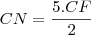 CN=\frac{5.CF}{2}