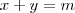 x+y=m x+y=m
