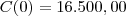 C(0) = 16.500,00 C(0) = 16.500,00