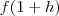 f(1+h) f(1+h)