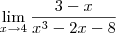 \lim_{x \to 4}\frac{3-x}{x^3-2x-8} \lim_{x \to 4}\frac{3-x}{x^3-2x-8}