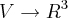 V\rightarrow{R}^{3}